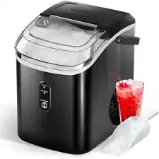 Kismile Nugget Ice Makers Countertop,Portable Ice Maker Machine hzb-15SNH