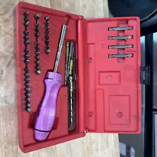 Snap-on Tools SSDMR4A Ratcheting Magnetic Screwdriver Set Case PB55 Lavender MOM