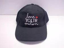 Love Your Melon Women Adjustable Navy Baseball Hat USA Made Embroidered Heart