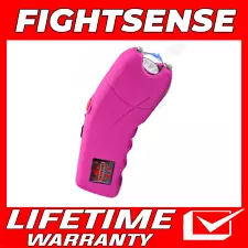 Stun Gun for Self Defense with Alarm Bright Led Flashlight Maximum Power Pink