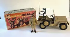 Gi Joe Vintage 1967 Desert Patrol Attack Jeep w/Original Box & Correct Figure