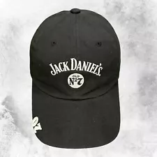 Jack Daniels Hat Old No 7 Brand Strap back Men Black One Size Flat Brim Casual