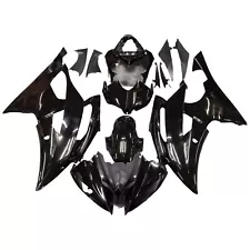 Fairing Injection Plastic Body Kit Fit For YAMAHA YZF-R6 2008-2016 Gloss Black T (For: 2012 Yamaha YZF R6)