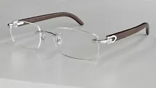 CARTIER C DECOR TULIP WOOD BOLIVAR EYEGLASSES SUNGLASSES NEW 100% GENUINE $3075