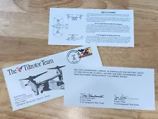 Tiltrotor Team Bell-Boeing EMD V-22 Osprey First Flight Stamp Envelope Arlington