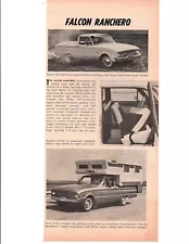 1960 FORD FALCON RANCHERO ~ ORIGINAL ARTICLE / AD