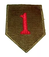 SALTY ORIGINAL CUT-EDGE WW2 GEMSCO MADE 1st INFANTRY DIVISION PATCH