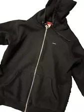 Supreme Zip Up Small Box Logo Hoodie Black Size M YKK Zipper