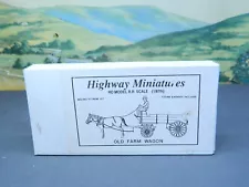 HO 1/87 Kit Highway Miniatures No. 107 OLD FARM WAGON New in Box