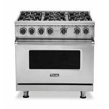 Viking 36 Inch Freestanding Professional Gas Range 6 Burners NEW VGR5366BSS