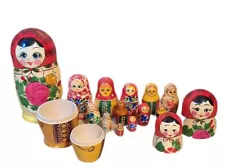 For Sale Wooden Russian Nesting Dolls Lot Pre Owned