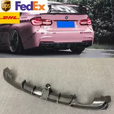 For BMW F30 320i 325i 328i 335i M Sport Rear Tail Diffuser Body Kit Carbon Fiber (For: BMW 320i)