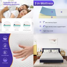 CALIFORNIA KING Cooling Gel Memory Foam Bed Mattress NO BACK PAIN Cal ON SALE 5"