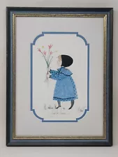 P. Buckley Moss Framed Print 1995 Just For Nana #834 With Original Bill Of Sale!