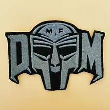 Iron on Patch - MF Doom Mask Text Patch Hip Hop Rap