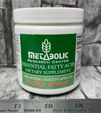 Metabolic Research Center Essential Fatty Acid 180 Caps 60 Servings Exp 05/25