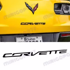 For 2014-19 Corvette C7 R Z06 Gloss Black Rear Bumper Letter Badge Emblem Sport