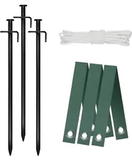 Heavy Duty Steel Tree Stake Kits Tree Staking and Supports Kits for Young Trees