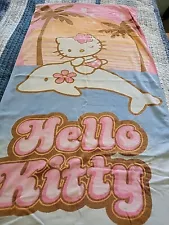 2007 Hello Kitty 30*X 60” Beach Towel 100% Cotton Sanrio Dolphin Hawaiian Y2K