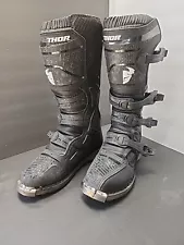 Thor Blitz XP MX Black Boots Size 8