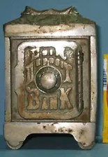 AUTHENTIC OLD COIN DEPOSIT BANK TOY SAFE, HORSE HEADS ORNATE ***ON SALE*** CI522