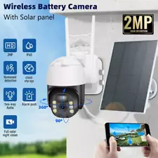 Wireless Solar Battery Powered Wifi Outdoor Pan/Tilt Home Security Camera System