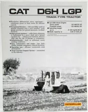 1988 Caterpillar D6H LGP Track-Type Tractor Sales Brochure