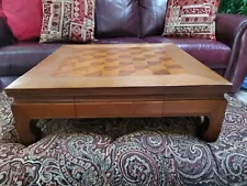 Vintage 1971 Custom Chess Table with drawer. Size is 22 X 22 X 8 inches