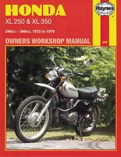 Haynes Manual For Honda XL250 & XL350 1972-1976 Trial Bikes