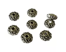 Whole Sale Antiqued Silver Metal Tiny Barrel Star Spacer Bead for Jewelry Making