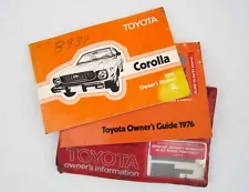 OWNER'S MANUAL and Owner's Guide with Pouch, 1976 Toyota Corolla Wagon (For: 1976 Toyota Corolla SR5)