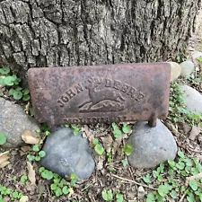 antique John Deere Tractor Tool Box Lid Cast Iron