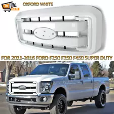 Oxford White Upper Grille For 2011-2016 Ford F250 F-250 F-350 F-450 Super Duty