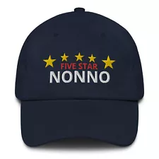 Five Star NONNO hat – Italian for Grandpa Adjustable Hat for men Free Shipping