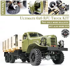 Kingkong RC 1/12th CA30/ZIS151 6x6 RC Car Crawler Truck w/ Metal Chassis KIT Set