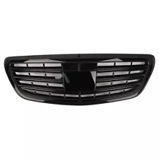 For S65 Grille S550 S63 Black Gloss Fit AMG MAYBACH 2014-2020 without Camera (For: 2020 S65 AMG)