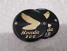 Honda 300 Dream 300 C76 C77 C78 Gas Tank Emblem Badge Pair