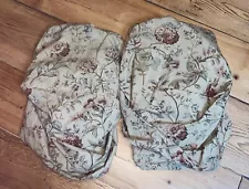 2 POTTERY BARN FLORAL CHAIR SLIPCOVERS