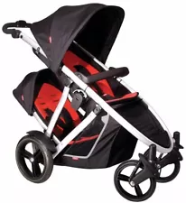 Phil & Teds 2012 Verve Stroller & Double Seat in Red & Black New!! Open Box!