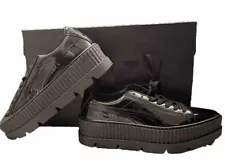 PUMA RIHANNA FENTY POINTY PATENT CREEPER BLACK SIZE 8.5 WOMEN