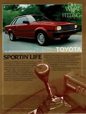 1982 TOYOTA Corolla Red Sports Hardtop Coupe Vintage Print Ad