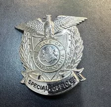 RARE PENNSYLVANIA SPECIAL OFFICER POLICE HAT BADGE BLACKINTON OBSOLETE RAILROAD?