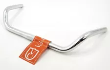 Velo Orange Left Bank Handlebar, 70mm Rise, 25.4mm Clamp, 490mm Width, Silver