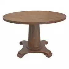 Carey 48 in Antique Natural Oak Round Dining Table any room in home