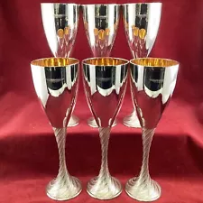 Set of 6 Sterling Silver Goblets Designed for Aston Martin (2B) MO#8762