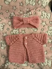 **SALE*Hand knitted CLOTHES for 16”/17”BABY BORN DOLLorSimilar Outfits Cardigans