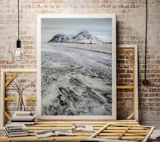 Arctic Prints | Skagsanden Beach wall art, Norway's Flakstad art for Sale .