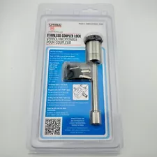 U-Haul Stainless Steel Hitch Receiver Coupler Lock 7mm Shaft - Fits 3" Receiver