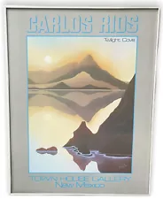 Carlos Rios Twilight Cove Poster Western Art Gallery 1982 Moon Water Lithograph