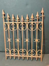 Miniature GATE 8.5" -Fairy Garden -Rusty "Wrought Iron" METAL -Fence Vintage 80s